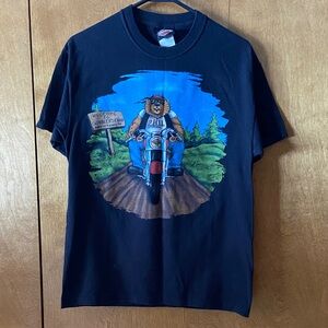 Vintage Harley-Davidson Punxsutawney Phil Motorcycle Art